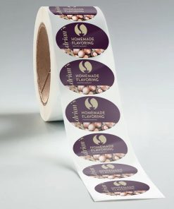 Oval Waterproof Roll Labels